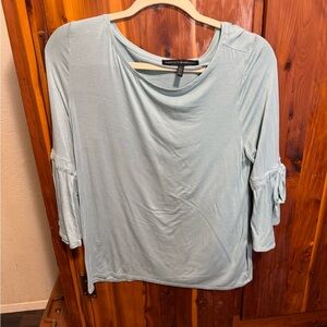 White House Black Market Light Blue Long Sleeve Top